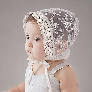 Amazon.com: Lace Cotton Bonnet & Cap - Baby Girl Newborn